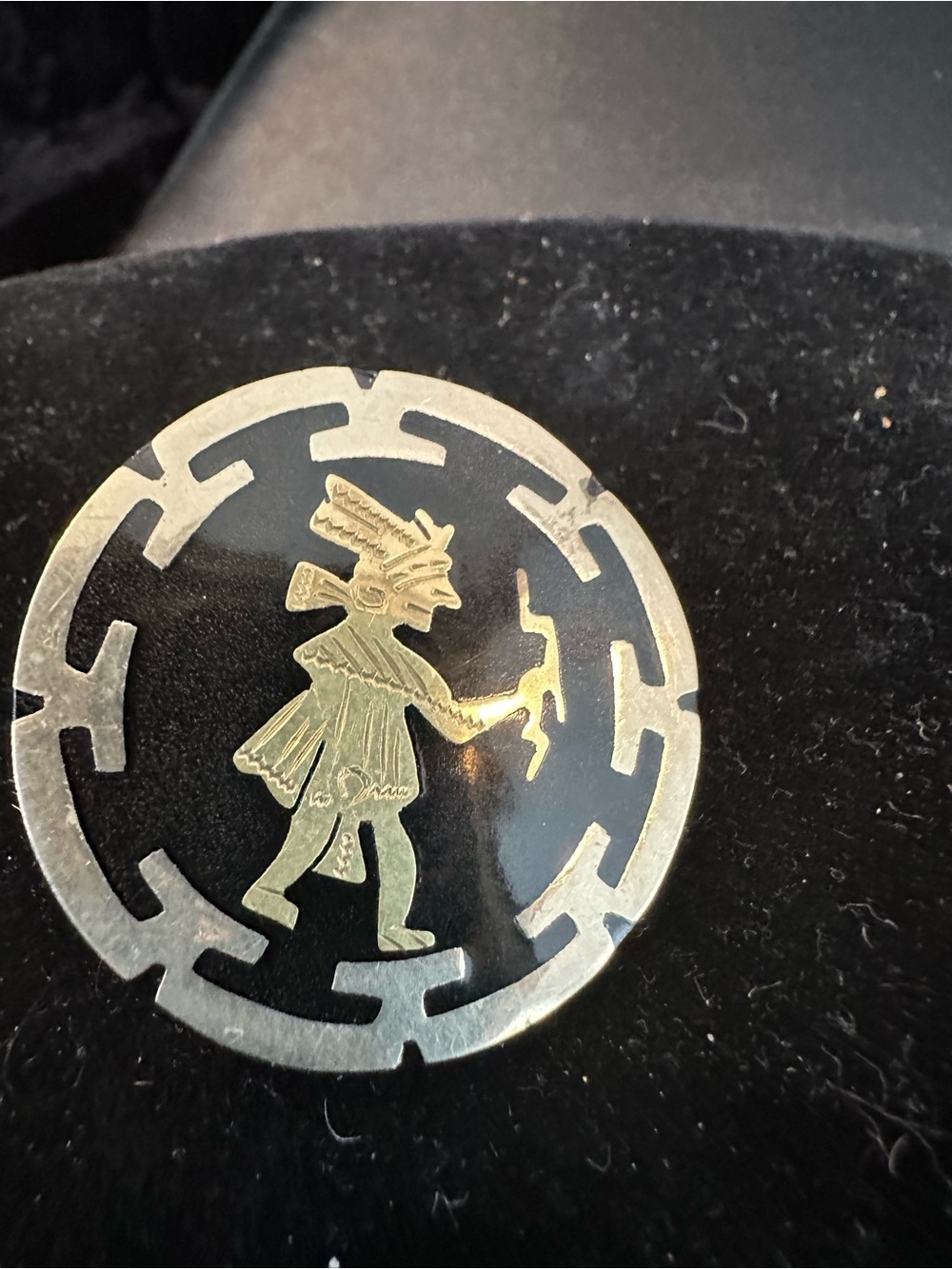 Mexican Aztec Rain God Brooch